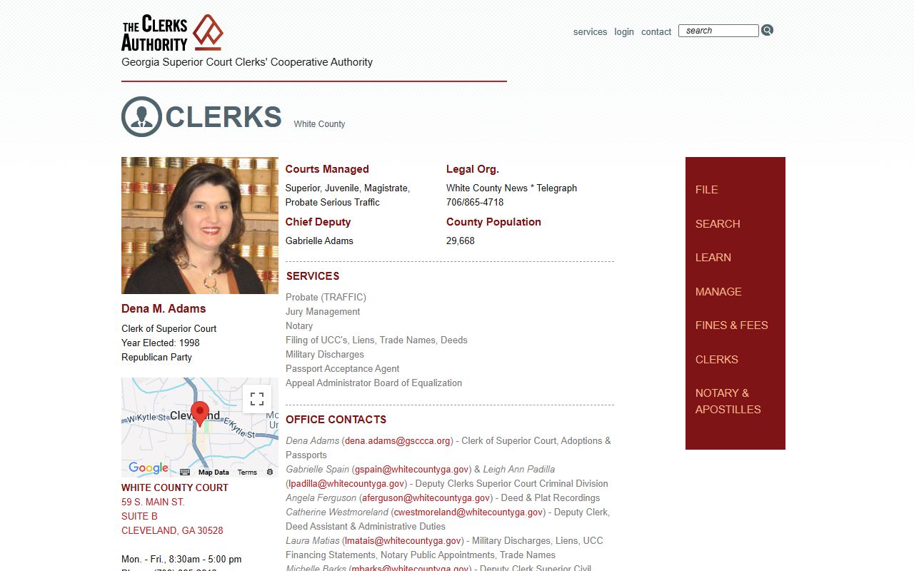 White County Clerk of Court GSCCCA profile records services