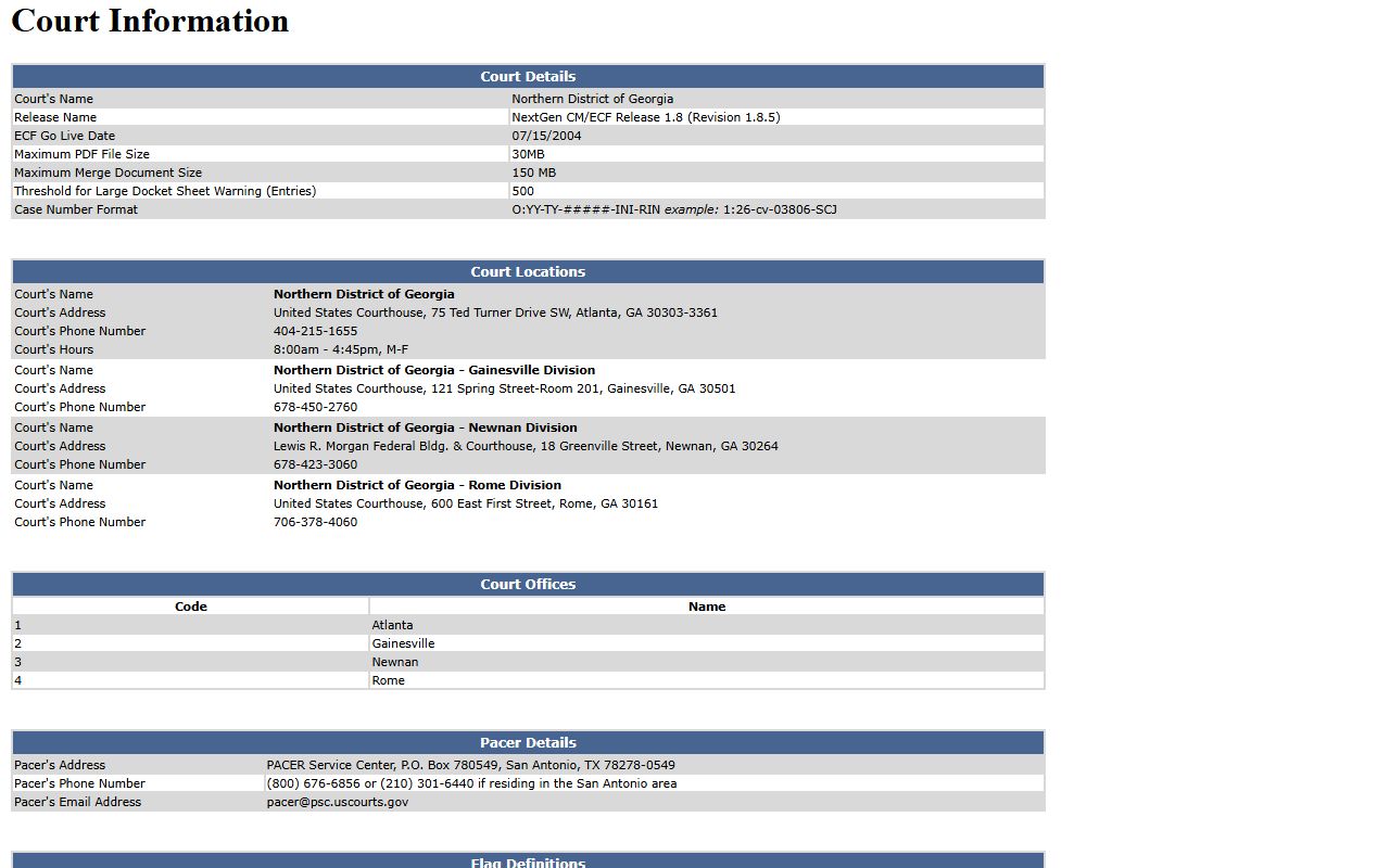 White County criminal court records Northern District CM ECF information