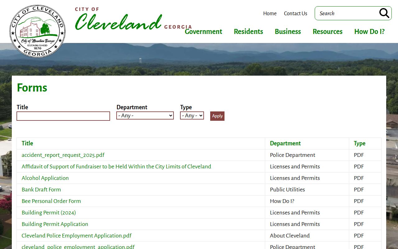 White County traffic court records Cleveland municipal court forms